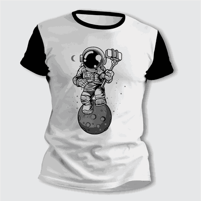 Remeras con Astronauta Sacando Selfies - Envío a todo el País - 0959