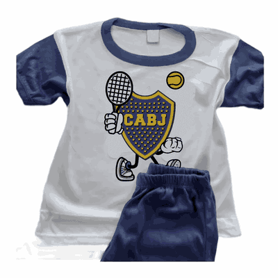 Pijamas de Tenis con Escudo Boca Juniors  - Infantiles y Adultos - 9008