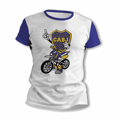 Remeras de Motocross con Escudo Boca Juniors - Envío a todo el País - 9015