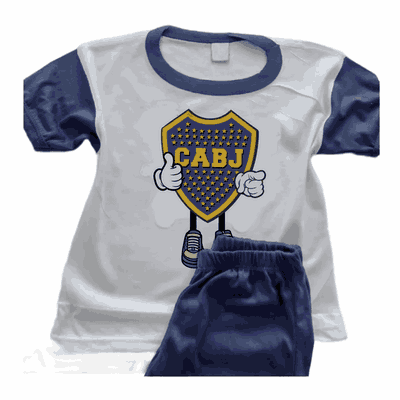 Pijamas Pulgar Arriba con Escudo Boca Juniors  - Infantiles y Adultos - 9035