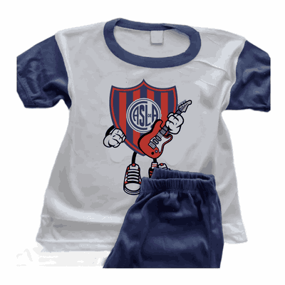 Pijamas Guitarra con Escudo San Lorenzo  - Infantiles y Adultos - 9034