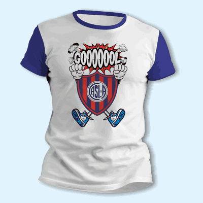 Remeras San Lorenzo Gritando el Gol de Futbol - 9002