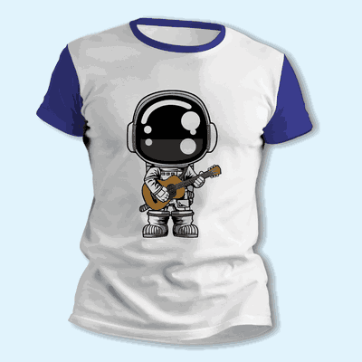 Remeras Rockera de Astronauta con Guitarra - Envío a todo el País - 0888