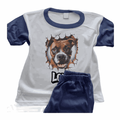 Pijamas de Perro Boxer Personalizando su Nombre - 6402