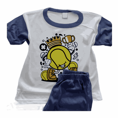 Pijamas de Tenis - Caricatura de Pelota Campeón - Infantiles y Adultos - 0992