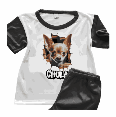 Pijamas de Perro Chiuahua Personalizando su Nombre - 6406