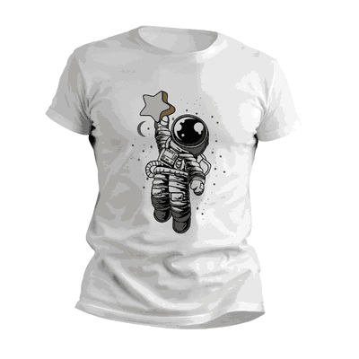 Remeras con Astronauta Saltando una Estrella - Diseños Originales - 0947