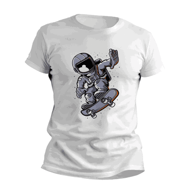 Remeras Skater con Astronauta Patinando - Diseños Originales - 0961