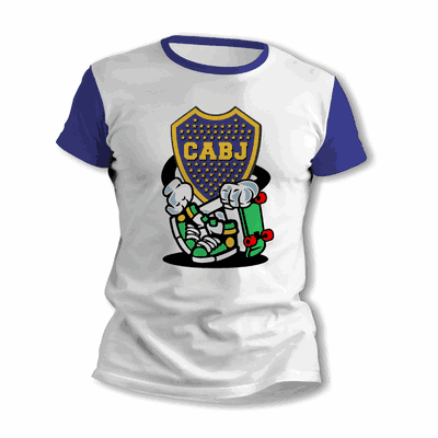 Remeras de Skater con Escudo Boca Juniors - Envío a todo el País - 9013