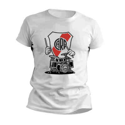 Remeras con Batería con Escudo River Plate - Diseños Originales - 9039