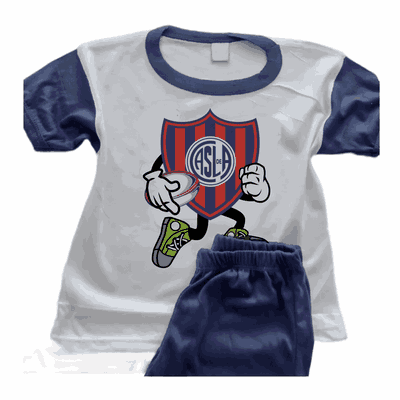 Pijamas de Rugby con Escudo San Lorenzo  - Infantiles y Adultos - 9010