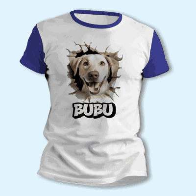 Remeras de Cachorro Labrador Personalizando su Nombre - 6410