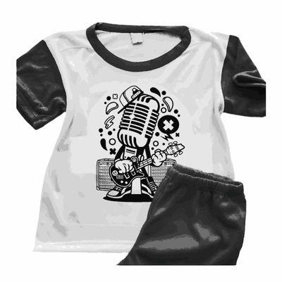 Pijamas con Caricatura de Microfono Rockero - Infantiles y Adultos - 0430