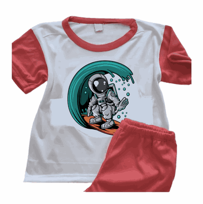 Pijamas Surf con Astronauta en Tabla - Infantiles y Adultos - 0973