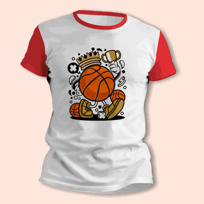 Remeras con Pelota Campeón de Basquetbol - Envío a todo el País - 0276