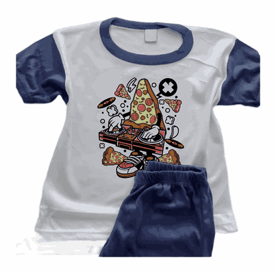Pijamas con Pizza - Caricatura de Disc Jockey - Infantiles y Adultos - 0622