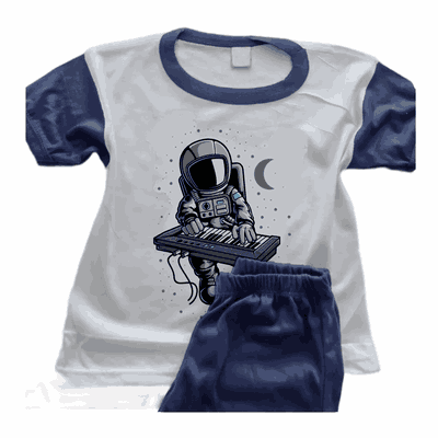 Pijamas Rockero Astronauta con el Piano - Infantiles y Adultos - 0936