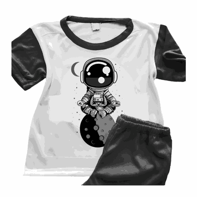 Pijamas de Yoga Astronauta en la Luna - Infantiles y Adultos - 0977