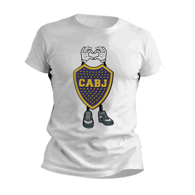 Remeras con Corazón con Escudo Boca Juniors - Diseños Originales - 9032