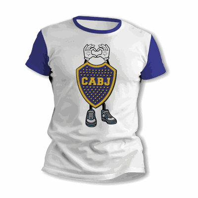 Remeras con Corazón con Escudo Boca Juniors - Envío a todo el País - 9032