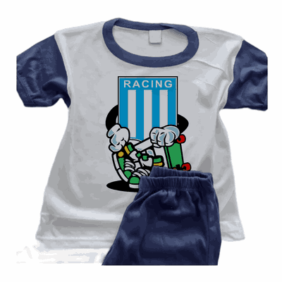 Pijamas de Skater con Escudo Racing Club  - Infantiles y Adultos - 9013
