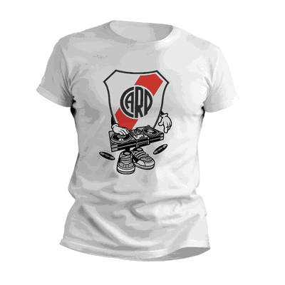 Remeras Disc Jockey con Escudo River Plate - Diseños Originales - 9036