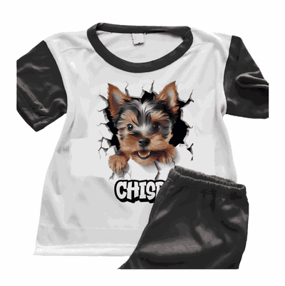 Pijamas de Perro Yorkshire Personalizando su Nombre - 6415