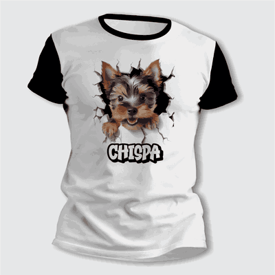 Remeras de Cachorro Yorkshire Personalizando su Nombre - 6415