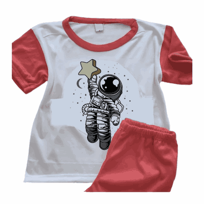 Pijamas con Astronauta Saltando una Estrella - Infantiles y Adultos - 0947