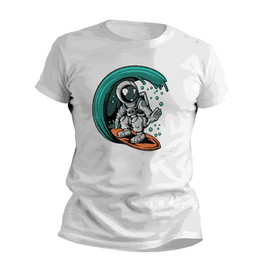 Remeras Surf con Astronauta en Tabla - Diseños Originales - 0973