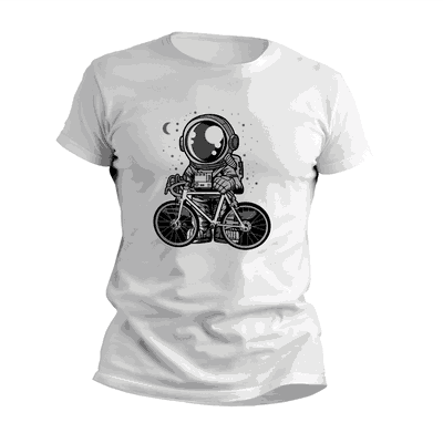 Remeras de Ciclista Astronauta Entrenando - Diseños Originales - 0978