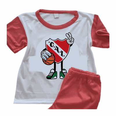 Pijamas de Basquet con Escudo Independiente  - Infantiles y Adultos - 9011