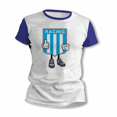 Remeras Pulgar Arriba con Escudo Racing Club - Envío a todo el País - 9035
