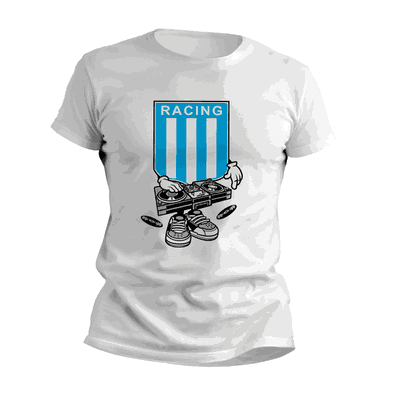 Remeras Disc Jockey con Escudo Racing Club - Diseños Originales - 9036