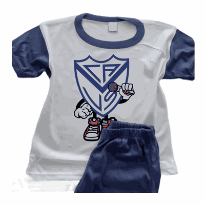Pijamas Rockero con Escudo Velez Sarsfield  - Infantiles y Adultos - 9037