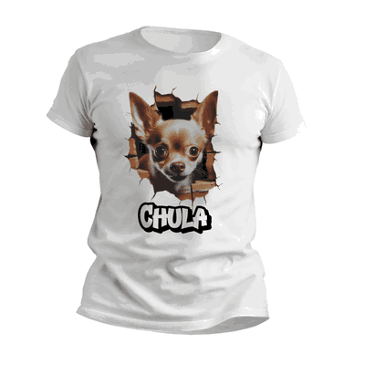 Remeras Perrito Chiuahua Personalizando su Nombre - 6406