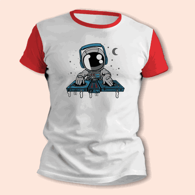 Remeras de Disc Jokey con Astronauta - Envío a todo el País - 0976