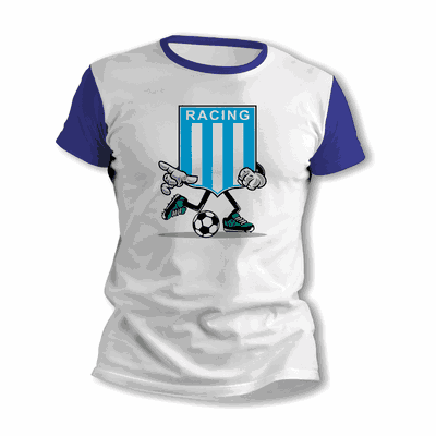 Remeras de Futbol con Escudo Racing Club - Envío a todo el País - 9007