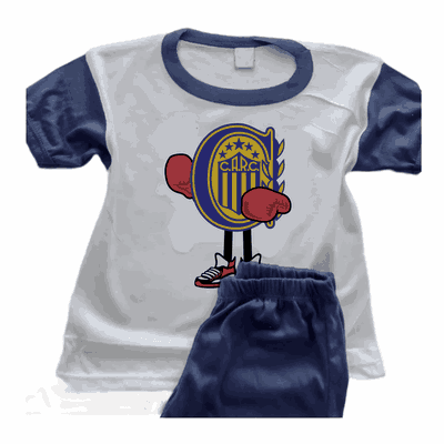 Pijamas de Boxeo con Escudo Rosario Central  - Infantiles y Adultos - 9012