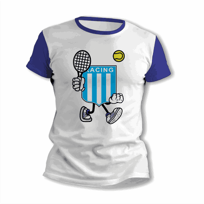 Remeras de Tenis con Escudo Racing Club - Envío a todo el País - 9008