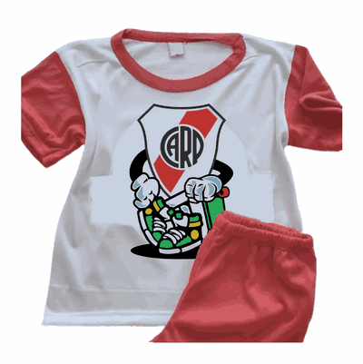 Pijamas de Skater con Escudo River Plate  - Infantiles y Adultos - 9013