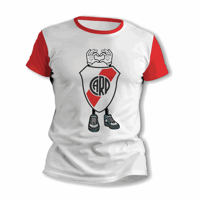 Remeras con Corazón con Escudo River Plate - Envío a todo el País - 9032