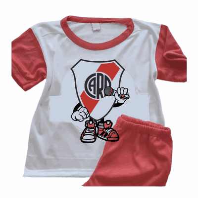 Pijamas Rockero con Escudo River Plate  - Infantiles y Adultos - 9037