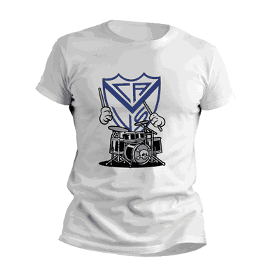 Remeras con Batería con Escudo Velez Sarsfield - Diseños Originales - 9039