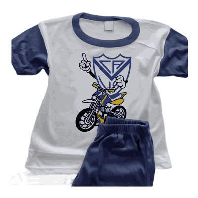 Pijamas de Motocross con Escudo Velez Sarsfield  - Infantiles y Adultos - 9015