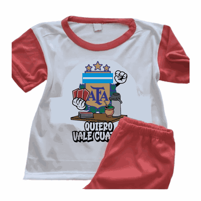 Pijama Argentina Mundial Quiero Vale Cuatro - 6870