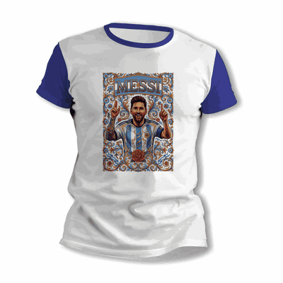 Remera Messi Festejando en Fileteado Porteño - 6872