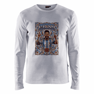 Remera Manga Larga Messi Fileteado Porteño - 6873