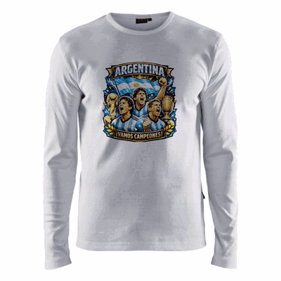 Remera Manga Larga Argentinos Festejando 2026 - 6866
