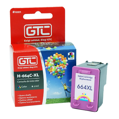 CARTUCHO ALTERNATIVO GTC HP 664 XL COLOR